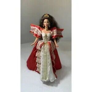 EXTREMELY RARE AUTHENTIC Happy Holidays 1997 Barbie Doll MISPRINT Green Eyes